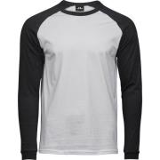 Tee Jays Heren baseball t-shirt met lange mouwen