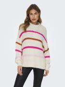 Only Onlmy ls stripe high neck knt