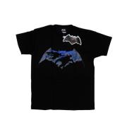 DC Comics Heren batman v superman strijd silhouet t-shirt