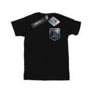 DC Comics Heren justice league movie shield faux pocket t-shirt