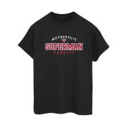 DC Comics Dames superman metropolis varsity katoenen vriendje t-shirt