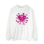 DC Comics Heren superman roze harten en sterren logo sweatshirt