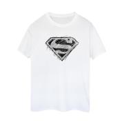 DC Comics Dames superman logo schets katoenen vriendje t-shirt