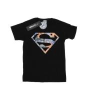 DC Comics Dames superman bloemen logo 2 katoenen vriendje t-shirt