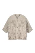 Summum 7s5855-8008 cardigan 34 sleeve fringe kni