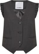 Co'Couture Liane cc frill tailor vest dark grey