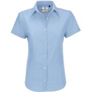 B and C B&c dames oxford shirt met korte mouwen / damesshirts