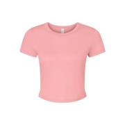 Bella + Canvas Dames micro-rib crop t-shirt