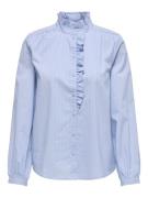 Jacqueline de Yong mio l/s frill shirt wvn 15339240 cashmere blue