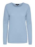 Vero Moda Vmcare structure ls o-neck blou noo licht