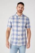 Wrangler Hirt stone wash blue