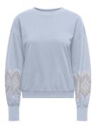 Only onlbrooke l/s o-neck print swt 15343795 soft chambray