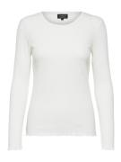 Selected Femme slfanna ls crew neck tee s noos 16077380 snow white