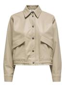 Jacqueline de Yong Jdyalaia ls faux bomber wvn beige