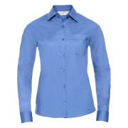 Russell Athletic Dames klassiek polycotton easy-care shirt met lange m...