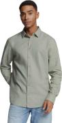 No Excess Shirt solid with linen light army