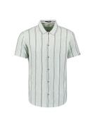No Excess Shirt short lseeve bobby vertical stripe with linen dessin