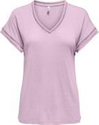 Only Onlpenny s/s v-neck top jrs roseate spoonbill