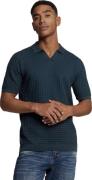 No Excess Pullover short sleeve polo v solid night