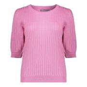 Geisha pullover rib short sleeve lurex 54038-14 420 pink lurex