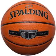 Spalding & Bros  Zilveren tf-serie gebonden leren basketbal