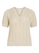 Vila vinajra o-neck s/s short t-shirt 14105437 birch