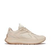 FitFlop F-mode flow suede/mesh/leather flatform sneakers