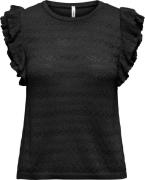 Only Onlaga sl glitter o-neck top knt black/black glitt