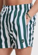 Shiwi 1441100200 broad stripe 7835 green leaf stripe swim short