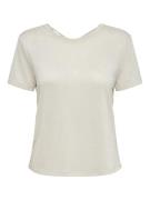 Only Onlamber life ss glitter top jrs beige