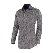 Circle of Gentlemen Max allover print overhemd in stretch kwaliteit