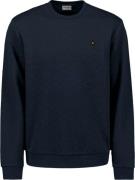 No Excess Sweater crewneck jacquard deep blue