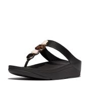 FitFlop Fino multi-stone leather toe-post sandals