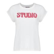 Geisha t-shirt studio 52398-41 10 off-white/fuchsia