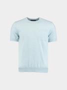 Scotland Blue T-shirt korte mouw yvan knitted t-shirt melange 25108yv5...