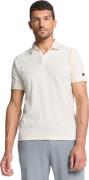 No Excess Polo v solid terry jacquard offwhite