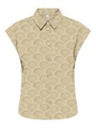 Only Onlnova life vis ss clay shirt aop zand dessin