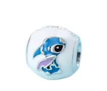 Mijn bedels Disney stitch bedel – blauw & wit emaille