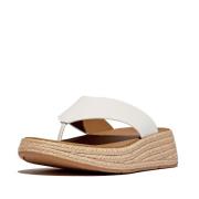 FitFlop F-mode espadrille leather flatform t/post sandals