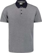 No Excess Polo 2 coloured jacquard deep blue