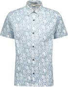 No Excess Overhemd korte mouw met print allover jersey aqua