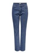 Only Onlriley ex hw straight emb gua dnm blue denim