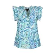 Elvira Collections Top elisa paisley blue