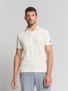 No Excess Polo v solid terry jacquard off-white