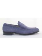 Giorgio 50504 blauwe suède instappers met rubber zool