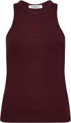 Co'Couture Saharacc embroidery tank top winered