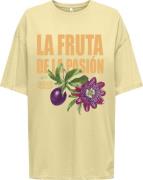 Only Onlrosie s/s oversize tee cs jrs pastel yellow/la