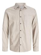 Jack & Jones Jjeclassic melange shirt ls noos zand
