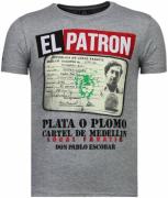 Local Fanatic El patron narcos billionaire rhinestone t-shirt