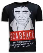 Local Fanatic Scarface red scar digital rhinestone t-shirt